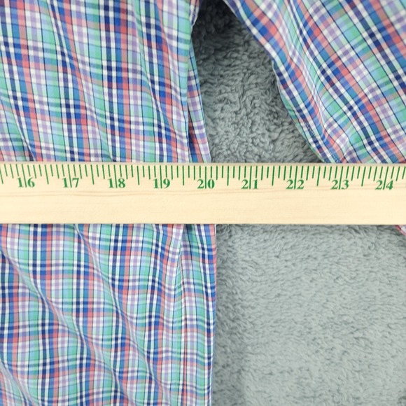 Vineyard Vines Shirt Mens Medium Multi Plaid Slim Fit Whale Logo Long Sleeve - Picture 6 of 9